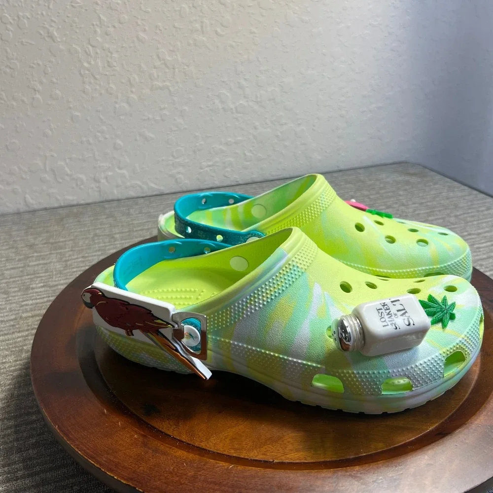 Jimmy Buffet Margaritaville Crocs X Mens 9 Woman 11 Shoes Tropical Bottle Opener